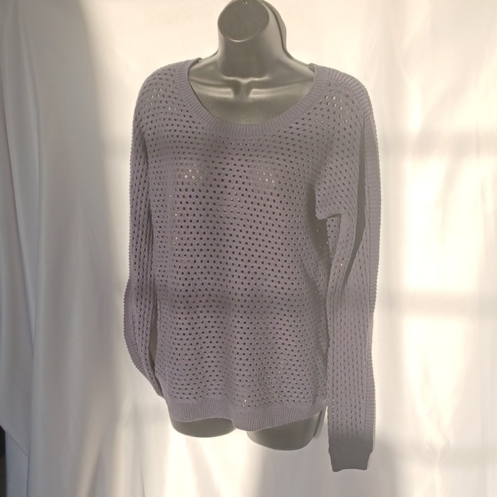 Sonoma Navy Open weave Crewneck Sweater